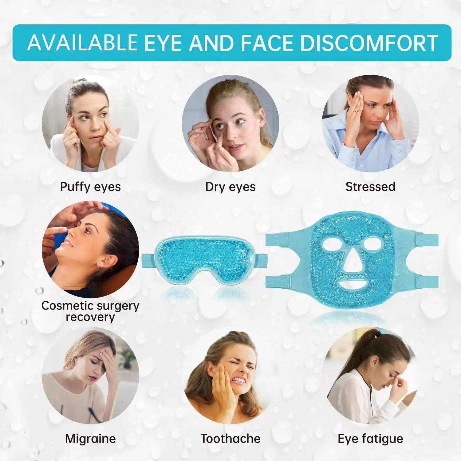 Masque gel yeux chaud/froid – Détente & Soin