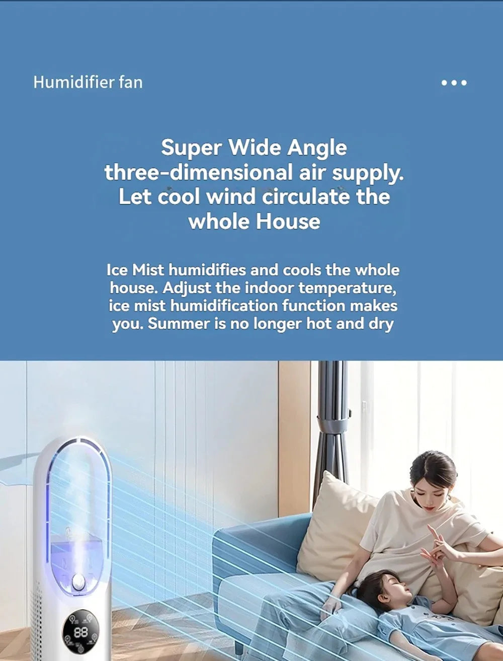 Mini climatiseur humidificateur – 6 vitesses