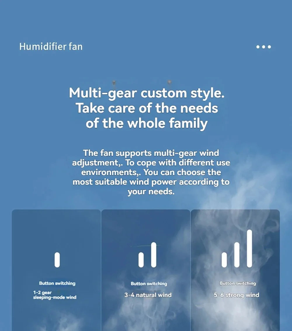 Mini climatiseur humidificateur – 6 vitesses