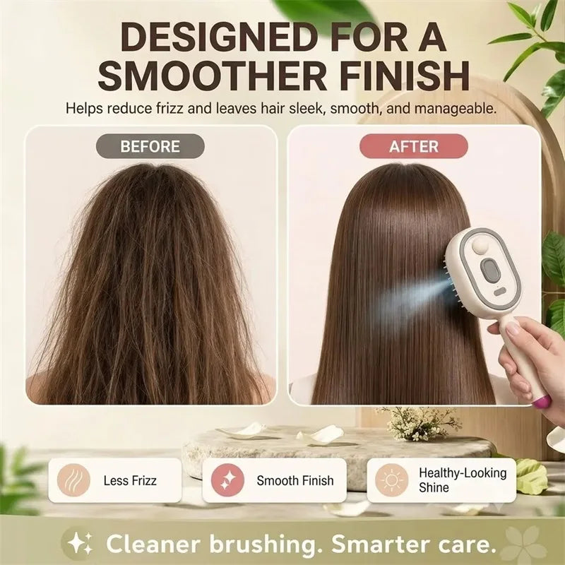 Brosse vapeur 3-en-1 – Massage & Spray