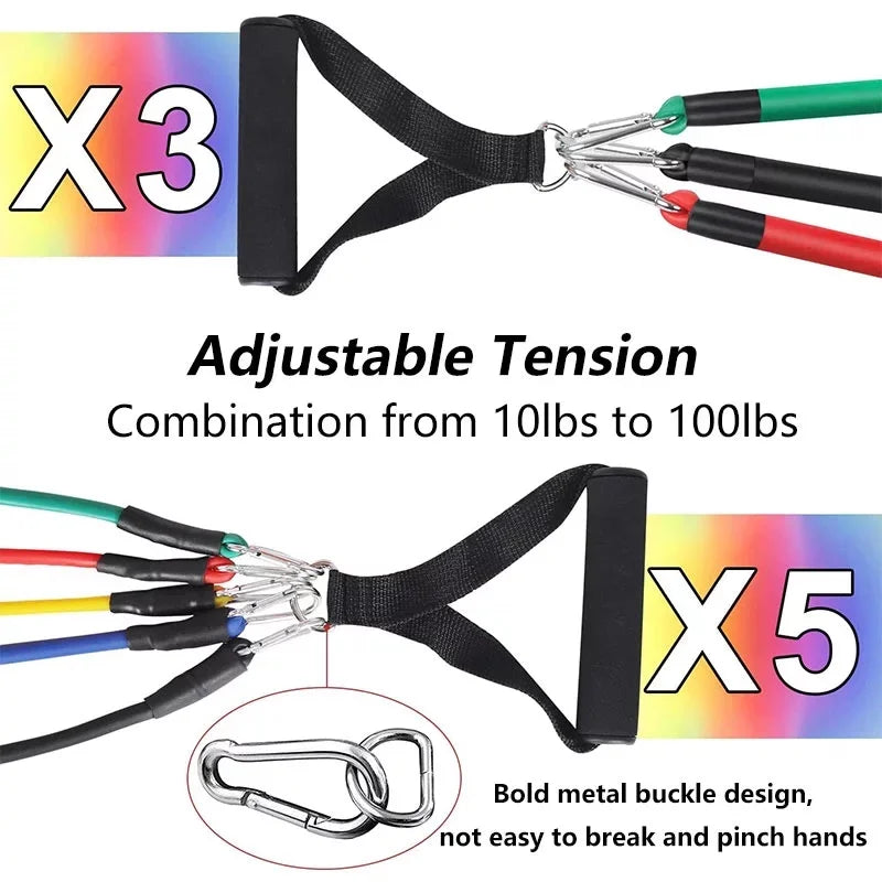 Kit 11 pièces bandes de résistance – Fitness