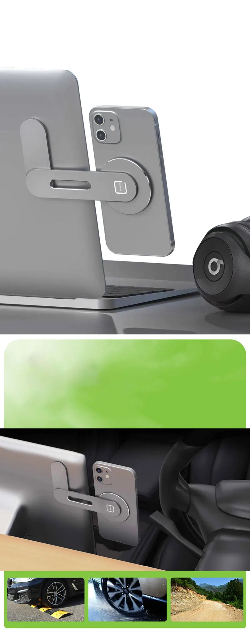 Chargeur MagSafe 15W voiture – Tesla & BYD