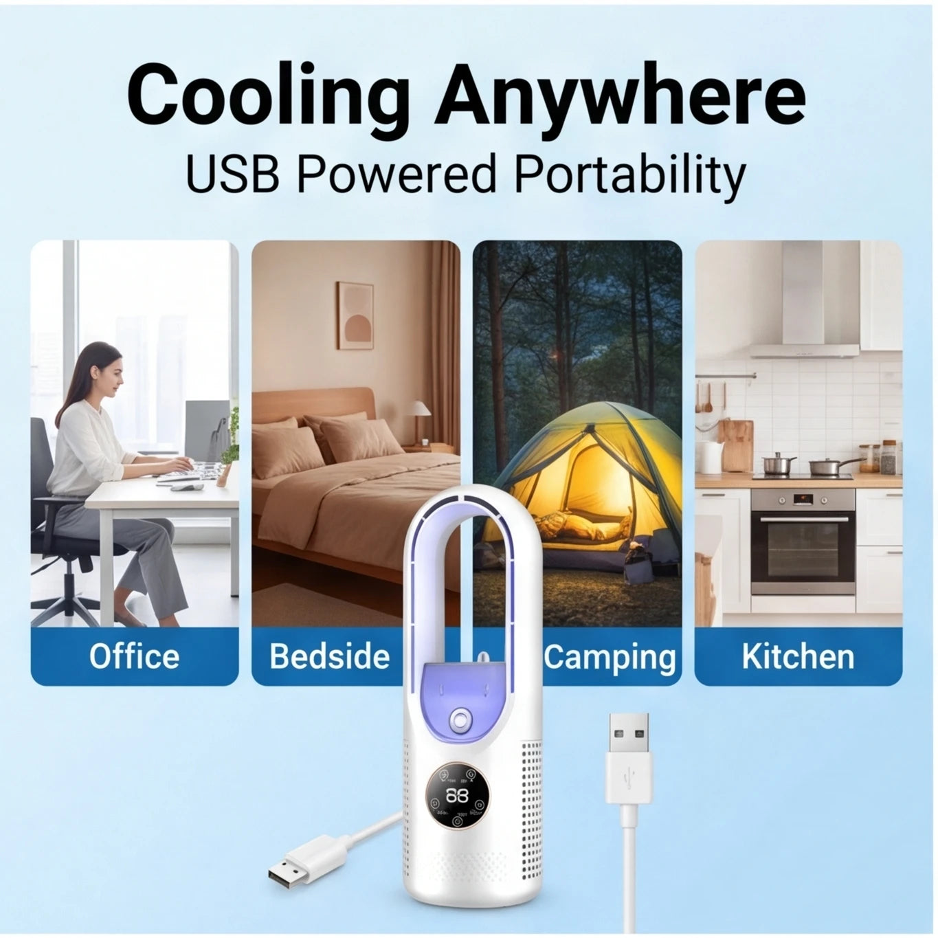 Mini climatiseur humidificateur – 6 vitesses