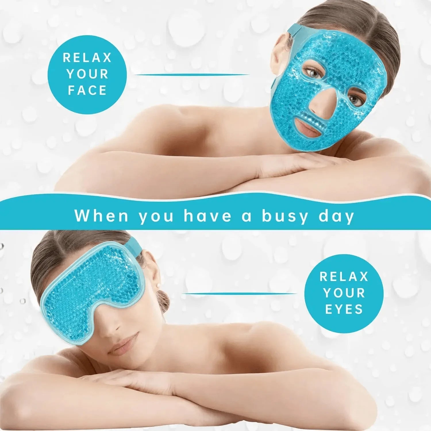 Masque gel yeux chaud/froid – Détente & Soin