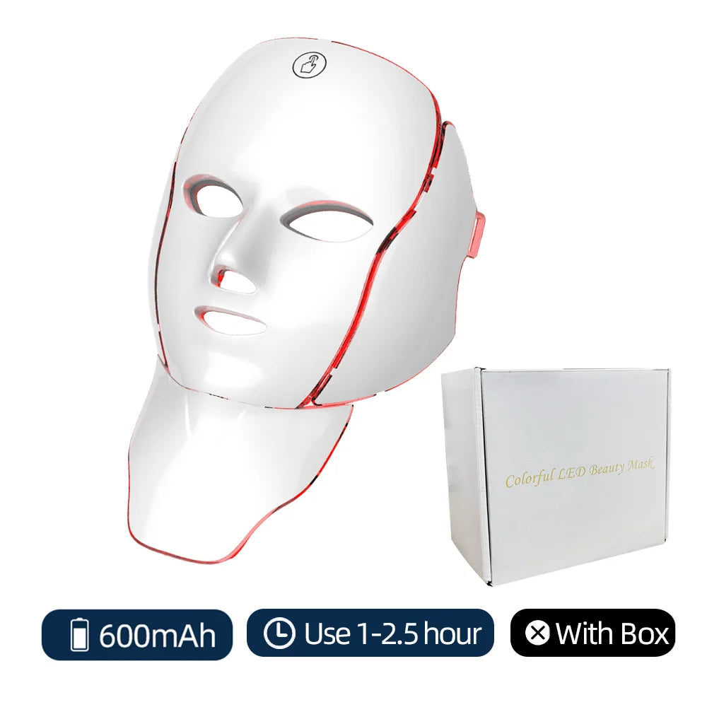 Masque LED visage 7 couleurs – Soin anti-âge