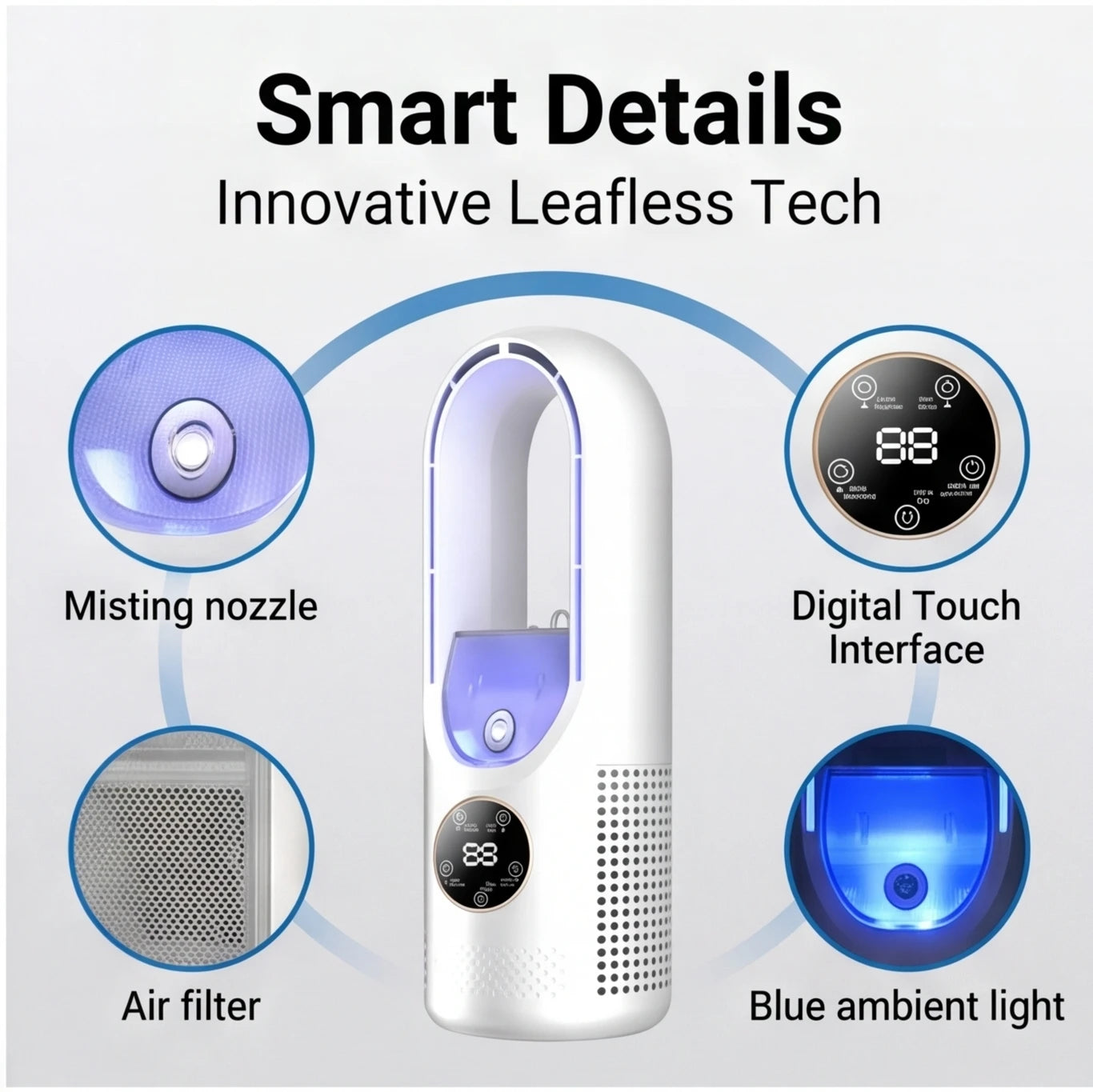 Mini climatiseur humidificateur – 6 vitesses